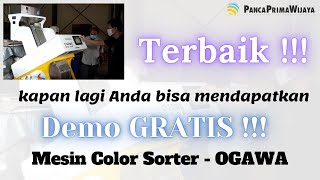 Kunjungan Customer untuk demo Ogawa Color Sorter ( mesin sortir dan pemisah bahan pangan )