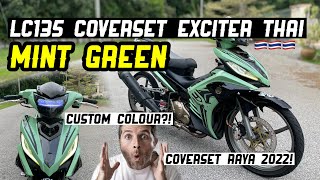 LC135 Tukar Coverset Exciter Thai 2022 Mint Green Custom! Samurai Paint Yamaha V7 V8 Malaysia