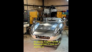 Students English wheel a Maserati 300S nose