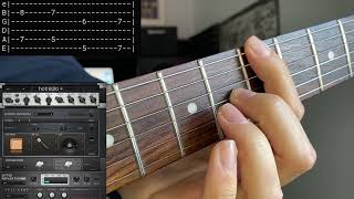 Guitar Sample 10 -  Chords Em [TABS + Settings]