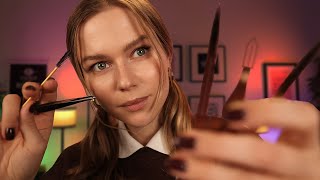 ASMR Measuring, Tweezing & Microblading Your Eyebrows! Professional Beautician RP ~ #SleepAid