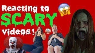 REACTING TO SCARY VIDEOS | Jarred and Jessie