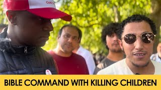 Christian Preacher In Denial! Did God In The Bible Command With Killing Children | Speakers Corner