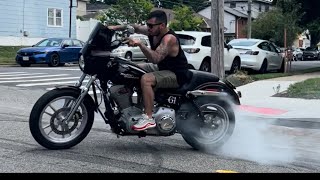 Harley Davidson Burnouts, Fails, & Rev limiter Competition