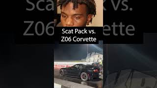 Scatpack beating Corvette Z06!!🤯 #youtubeshorts #hellcat