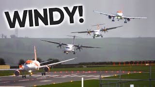 (4K) 10 WINDY LANDINGS in STRONG WINDS! (ATC included)