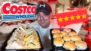 PROBANDO TODOS LOS SANDWICHES y HAMBURGUESAS de COSTCO 🍔 +TARTA QUESO *COMIDA RÁPIDA SUPERMERCADO*