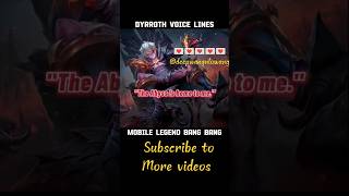 dyrroth voice story 😢 sad 😢 voice 🤧#mlbb #video #dyrroth #youtubeshorts #mlbb #video