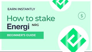 Energi (NRG) | Как Сделать Ставку - Пошаговая Инструкция | Staking