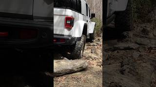 #jeep #gladiator on rocks and roots section of Hurricane Creek trail in NC.