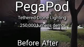 250,000 lumens tethered-drone demo.  Nevada.