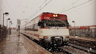 Cercanias en Parque Polvoranca y nevando 23/03/2017