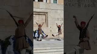 Evzones Greek Presidential guards#marching infront of tomb of the unknown soldier#athens #shorts