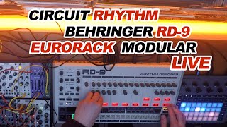 Novation Circuit Rhythm + Behringer RD-9 + Eurorack Modular Jam