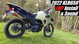 2022 Kawasaki KLR650 FMF Powercore 4 Exhaust | Sound & Install