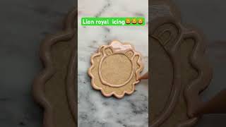 Lion royal icing🦁🦁 #icing #art #royalicing #cookies #cakedecorating #celebration #lion#business