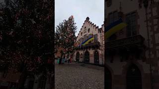 Praça Römerberg – O Coração de Frankfurt!! Conhecendo Frankfurt no dia de Natal!! #travel #europa