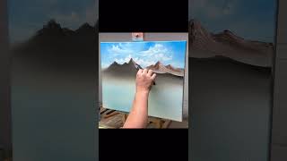 Beautiful Bob Ross style oil painting #art #artist #artshorts #painting #artwork #easy #shortsvideo