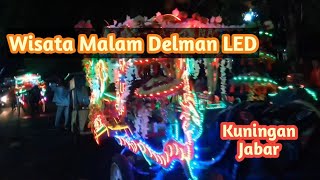 Wisata malam alun2 kuningan# Gor Ewangga. Ada delman LED