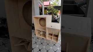 Penampakan bok speaker bahan kayu pule #shorts