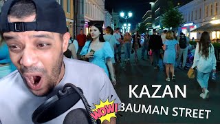 Kazan - Bauman Street Russia - Night Walking - City Walk With Real Ambient Sounds DZ REACTION