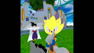 Cyberverse sonic meets goku sonic meeting in the past in vrchat