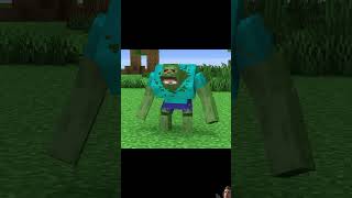 Poi-Poi-Poi-Poi-Poi-Poi-Po-Pi!! Baby Steve vs.Mutant Zombie!q #minecraft #minecraftmemes #memes