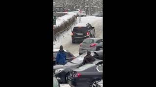 MERCEDES GL 4MATIC Unsuccessful climb in the SNOW #FAIL# 4K