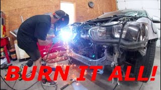 REBUILDING AN EVO X: DAY 3! EVO GETS A NEW RAD SUPPORT!