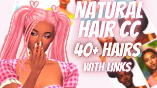 NATURAL BLACK HAIR CC HAUL (WITH LINKS) | Sims 4 Custom Content Haul