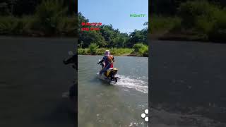 Motorcycle over river #shorts