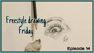 I DREW my EYE 👁 in less than 10 minutes😱 | Freestyle drawing Friday