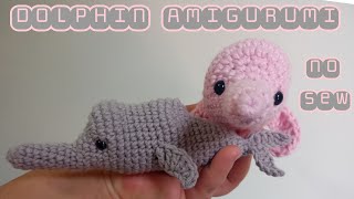 Amigurumi Dolphin No Sew (Boto Cor de Rosa)