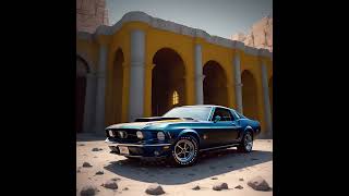 1969 Black Ford Mustang Mach 1. Stunning Muscle Car.