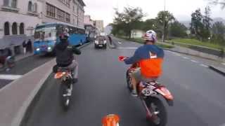 GoPro - Riding Enduro Bikes through downtown Quito with Robert, Carvolth, Young and Hemingway