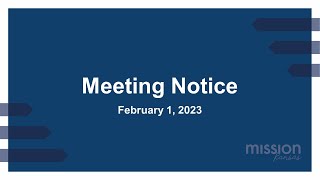 City of Mission Committee Meetings 2-1-2023