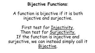 LCHL - Functions Revision  - Injective, Surjective and Bijective