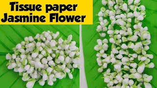 How to make Tissue Paper Jasmine Buds Garland|DIY  Easy Tissue paper Jasmine Buds|Onam Special