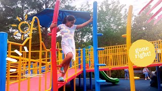 Family Fun at Outdoor Playground with Mommy & Baby |