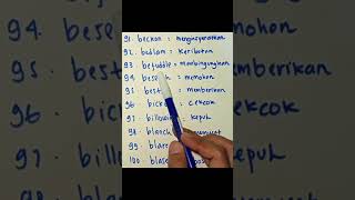 Kosakata Bahasa Inggris Sering Digunakan Awalan B #8 #kosakata #english #vocabulary #bahasainggris