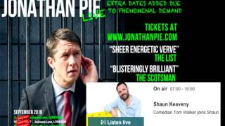 Tom Walker (Jonathan Pie) chats to Shaun Keaveny 6Music