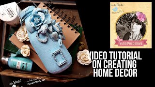 Step-by-step video tutorial on creating art decor for home