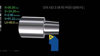 G76 cnc programming tapered threading