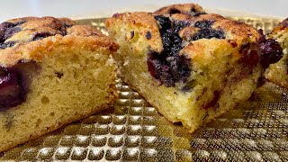 Easy Almond Blueberry Cake | How to make Fluffy Almond Cake | Blueberry Cake Recipe