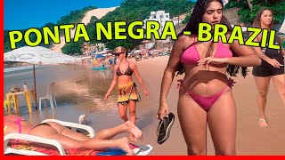 【4K】BEACH WALK PONTA NEGRA BRAZIL - NATAL RN - Morro do Careca