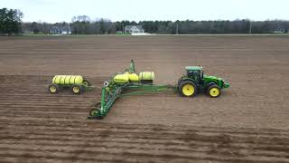 Planting Corn With a John Deere 24 Row Planter.