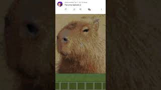 pixel art da capivara no Minecraft #shorts