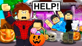 TRICK OR TREATING In Roblox Brookhaven..