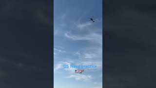 US Navy practicing formation over the beach all Sunday