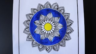 MANDALA ART FOR BEGINNERS | MANDALA ART EASY | MANDALA ART FOR BEGINNERS STEP BY STEP | #inkbymishty